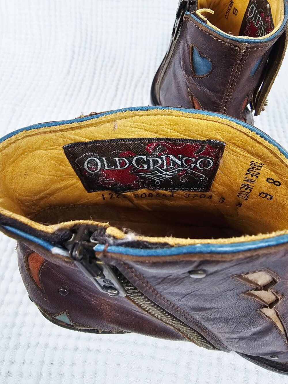 ✨Like New✨Old Gringo Cold Heart Short Boot | Oxblood | Fringe & Inlay | Sz 8 - Picture 5 of 12